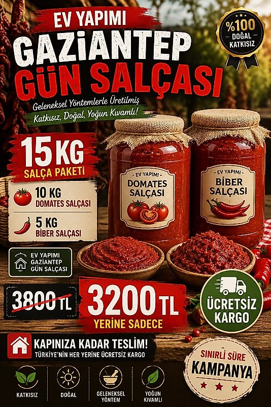 15 kg ANTEP SALÇASI geniş aile paketi